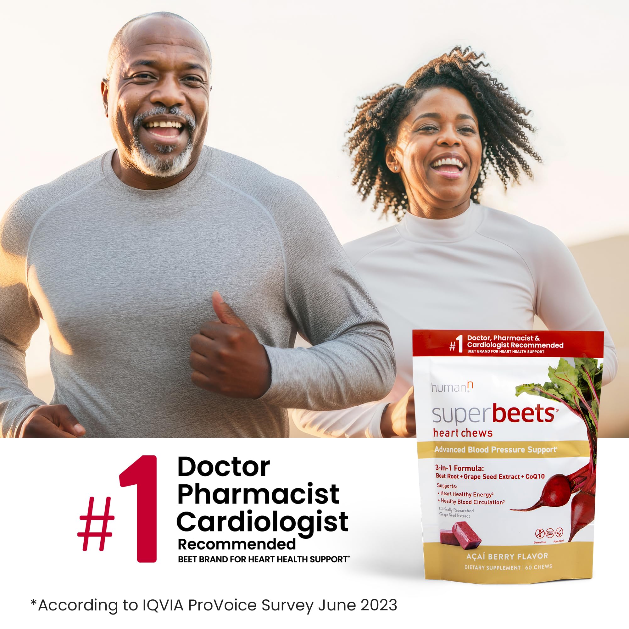 Foto 3 pulgar | Suplementos Humann Superbeets Heart Chews Advanced, 60 Unidades - Venta Internacional.