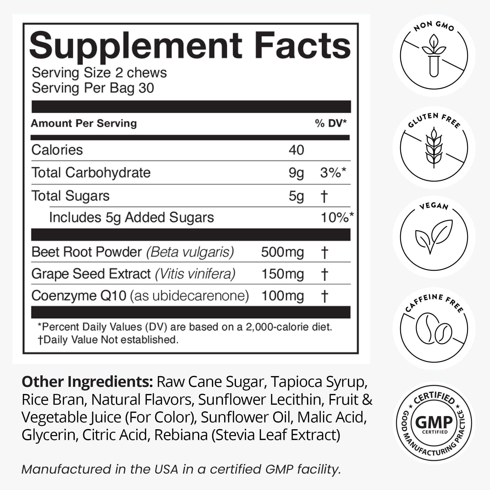 Foto 4 pulgar | Suplementos Humann Superbeets Heart Chews Advanced, 60 Unidades - Venta Internacional.