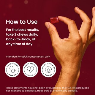 Foto 6 | Suplementos Humann Superbeets Heart Chews Advanced, 60 Unidades - Venta Internacional.