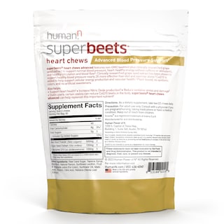 Foto 7 | Suplementos Humann Superbeets Heart Chews Advanced, 60 Unidades - Venta Internacional.