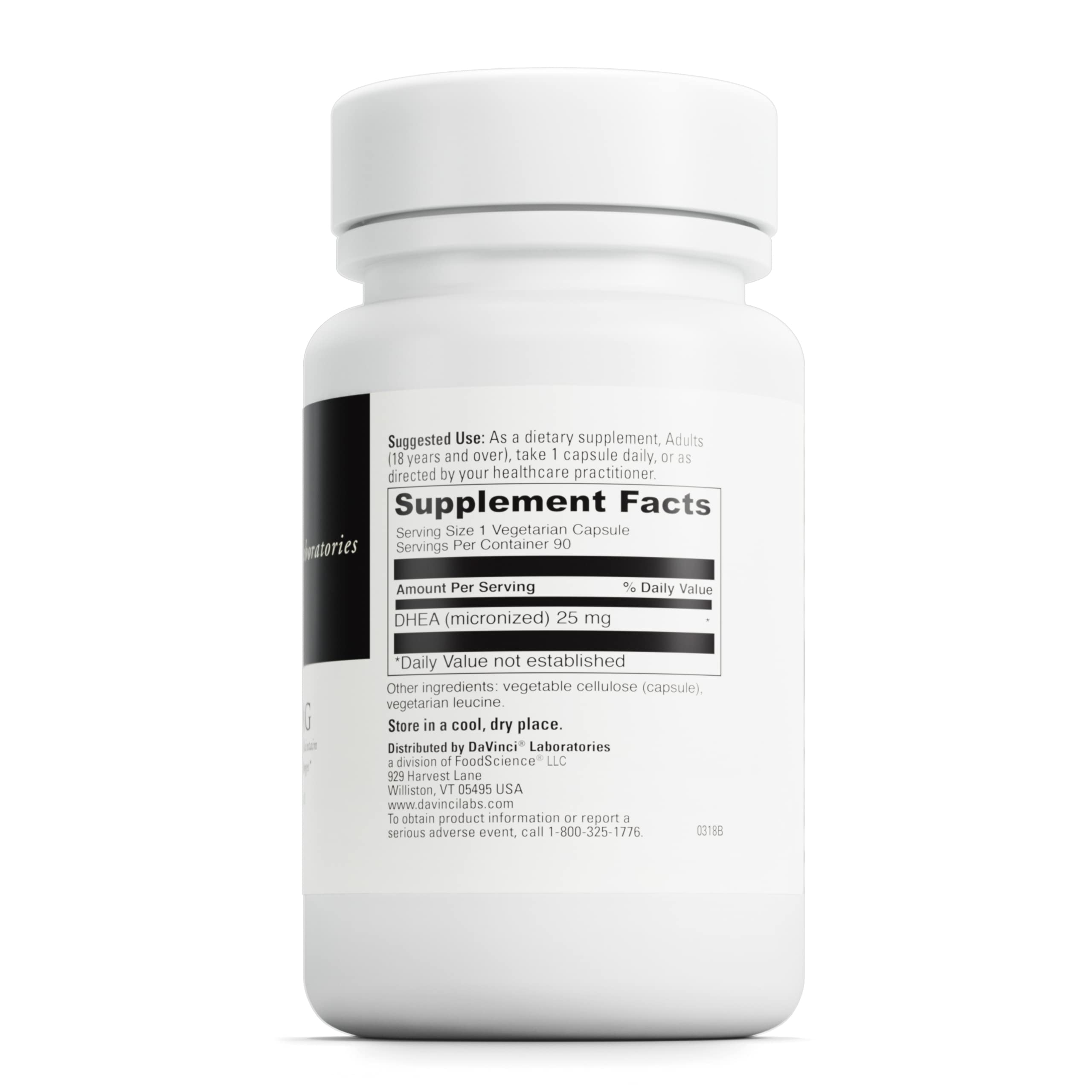 Foto 3 pulgar | Suplemento De Dhea Micronizada De Davinci Labs, 25 Mg, 90 Cápsulas - Venta Internacional.