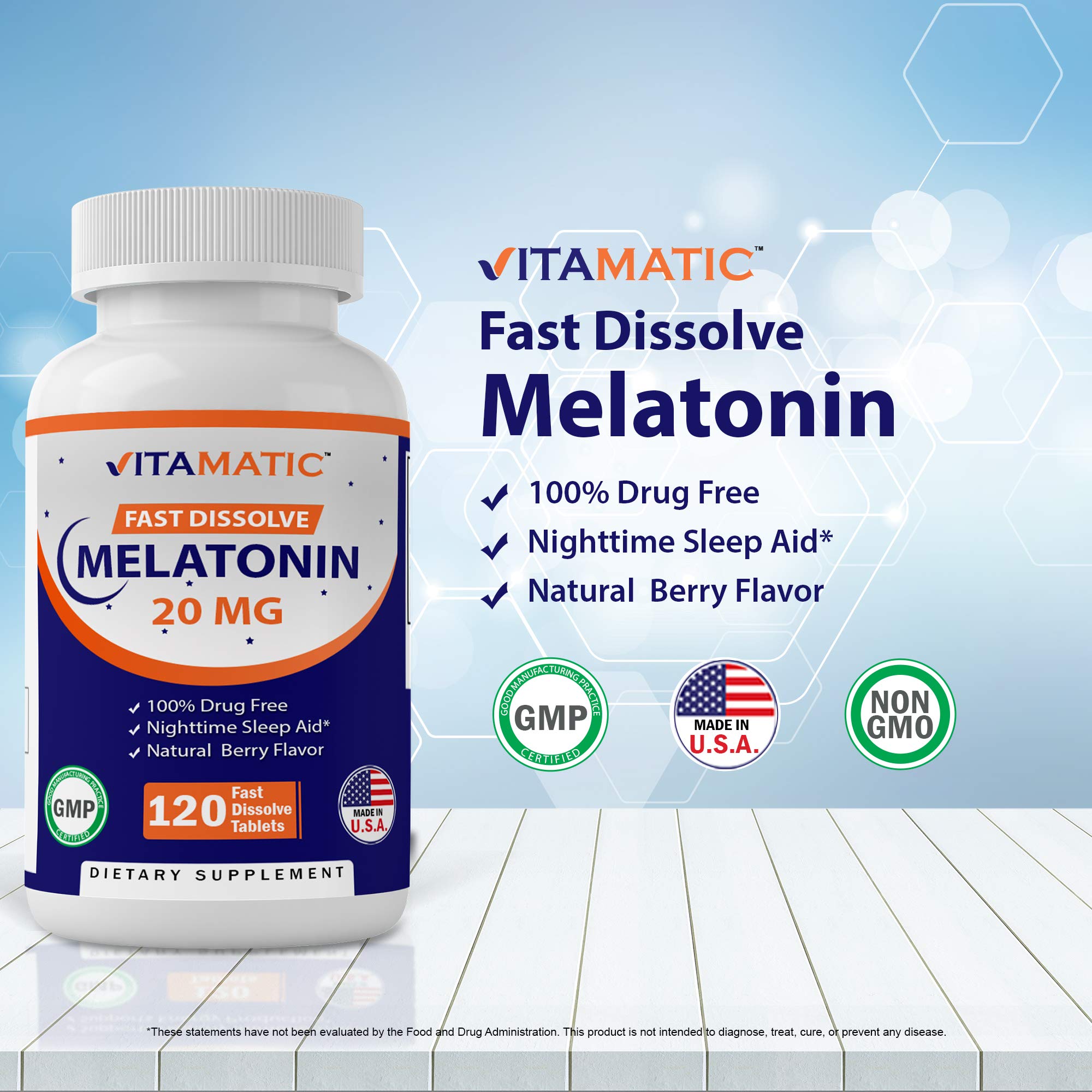 Foto 4 pulgar | Suplemento Vitamínico De Melatonina, 20 Mg, Disolución Rápida, 240 Comprimidos - Venta Internacional.