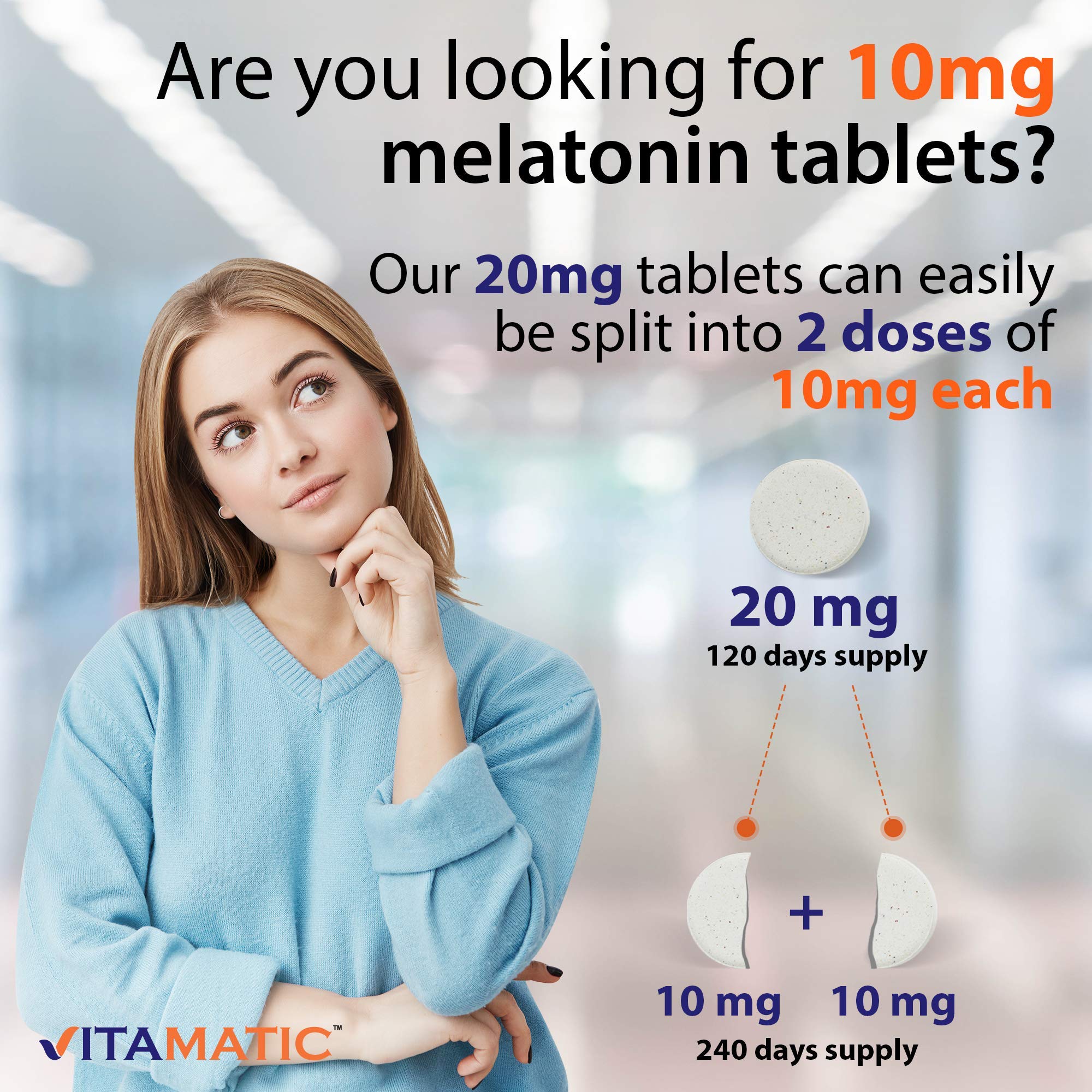 Foto 4 | Suplemento Vitamínico De Melatonina, 20 Mg, Disolución Rápida, 240 Comprimidos - Venta Internacional.