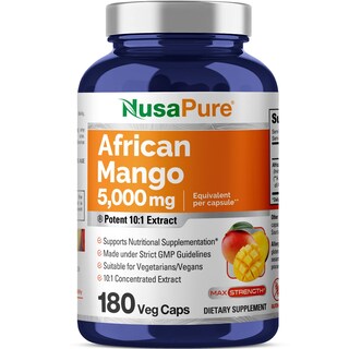 Foto 1 | Suplemento De Extracto De Mango Africano Nusapure 5000 Mg 180 Cápsulas - Venta Internacional.