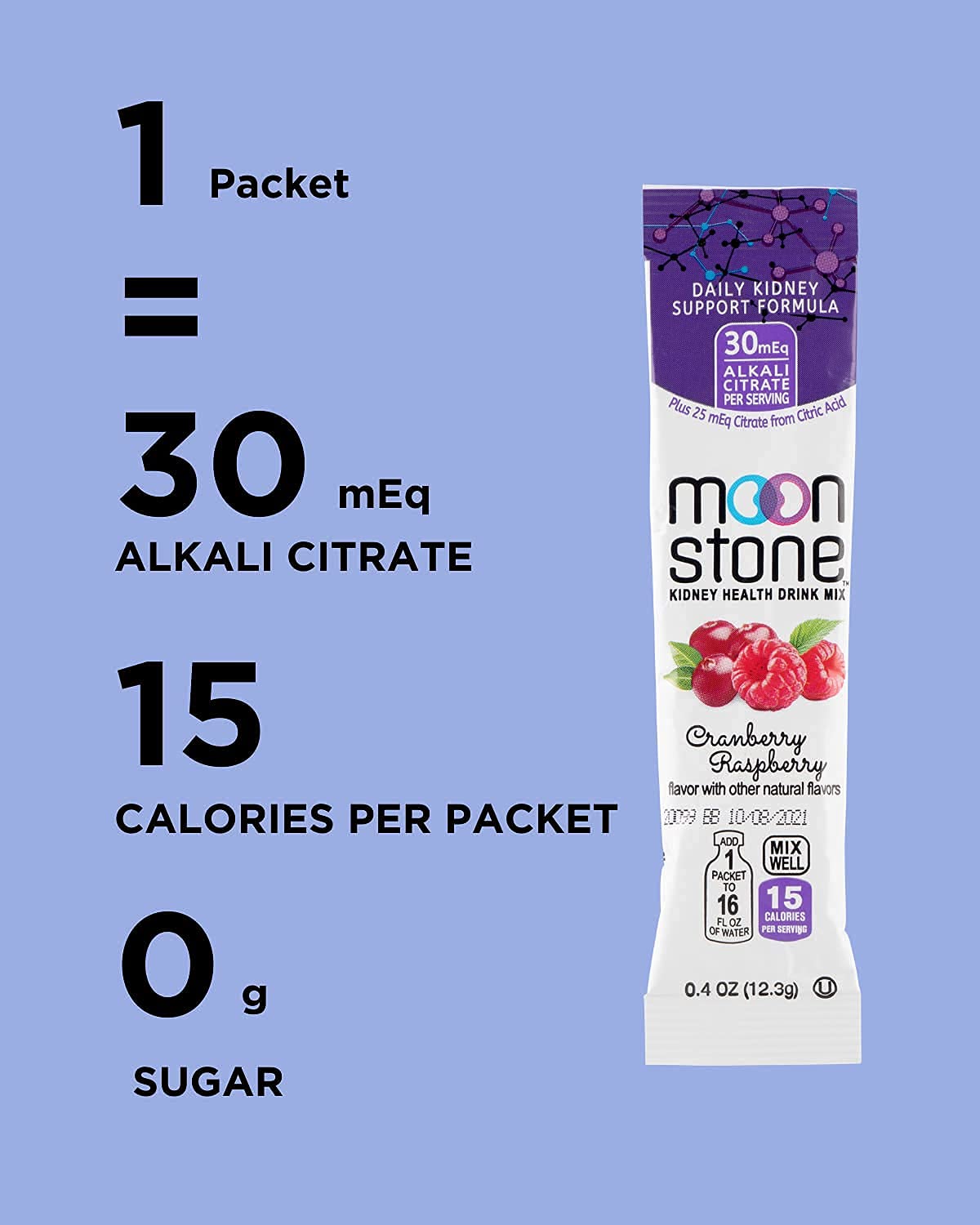 Foto 5 pulgar | Drink Mix Moonstone Kidney Stone Stopper, Arándano Y Frambuesa - Venta Internacional.
