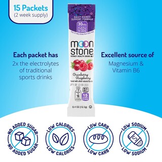 Foto 6 | Drink Mix Moonstone Kidney Stone Stopper, Arándano Y Frambuesa - Venta Internacional.