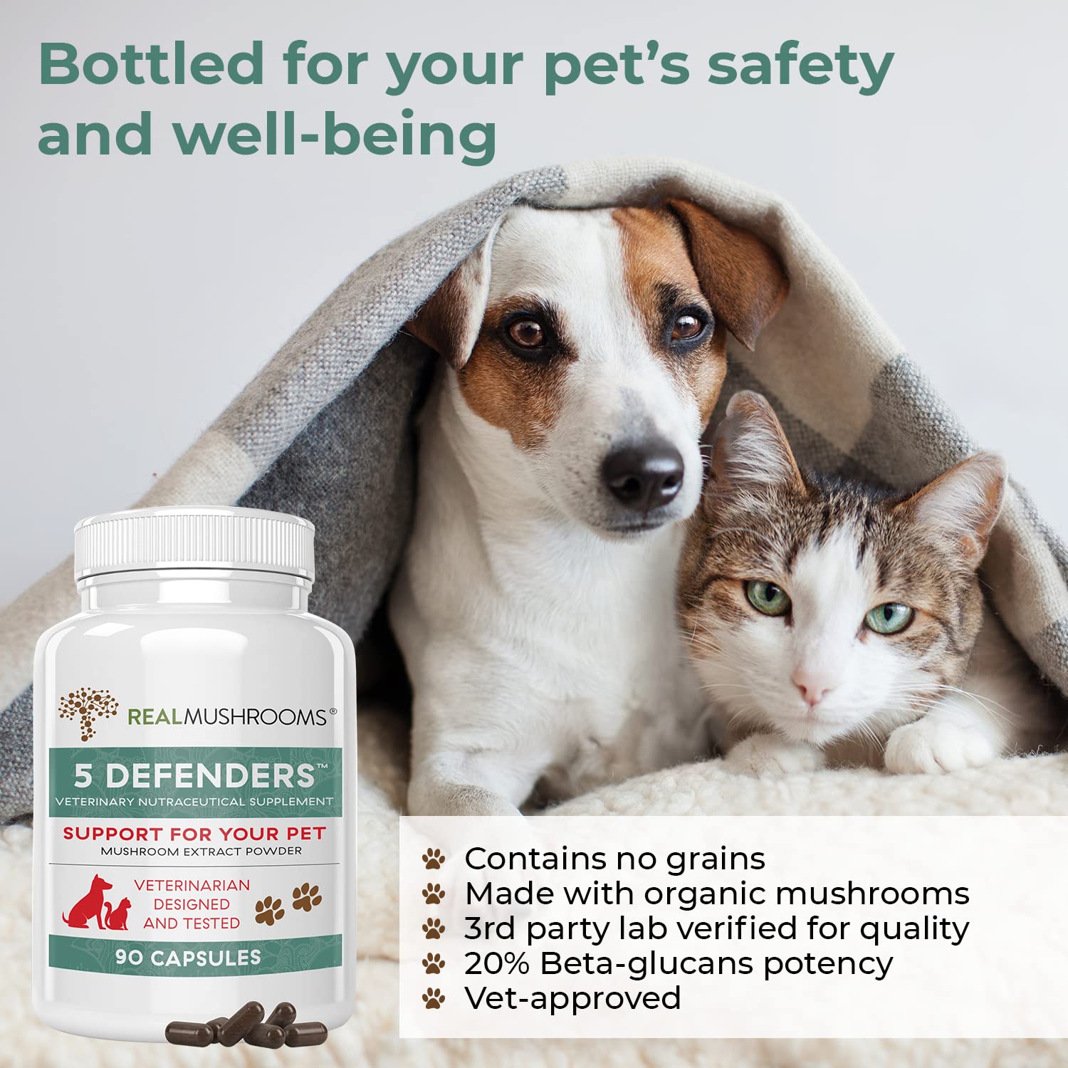 Foto 7 pulgar | Suplementos De Hongos: 5 Defensores De Las Vitaminas Para Perros Y Gatos - Venta Internacional.