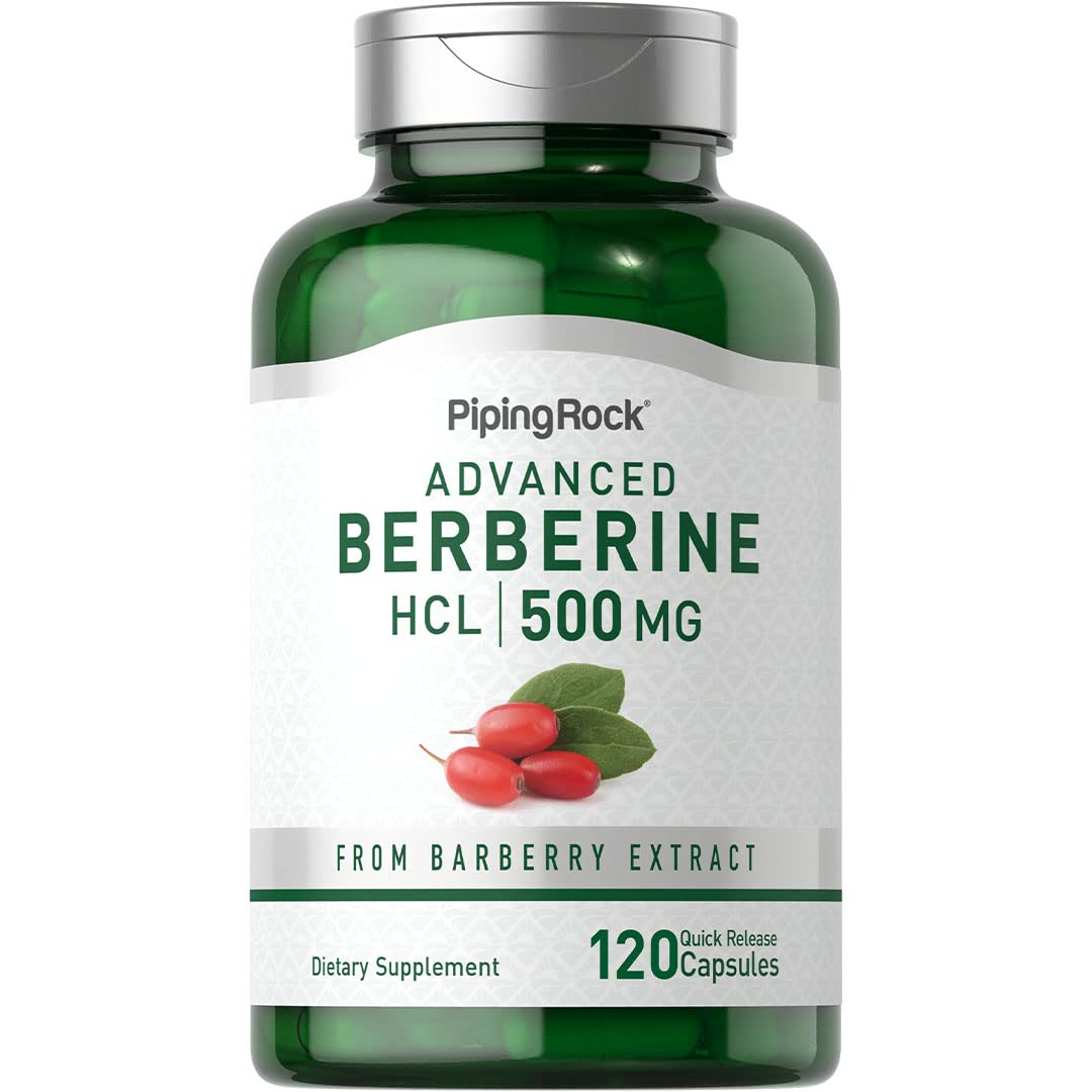Foto 2 pulgar | Suplemento Piping Rock Berberine Hcl 500 Mg 120 Cápsulas - Venta Internacional.