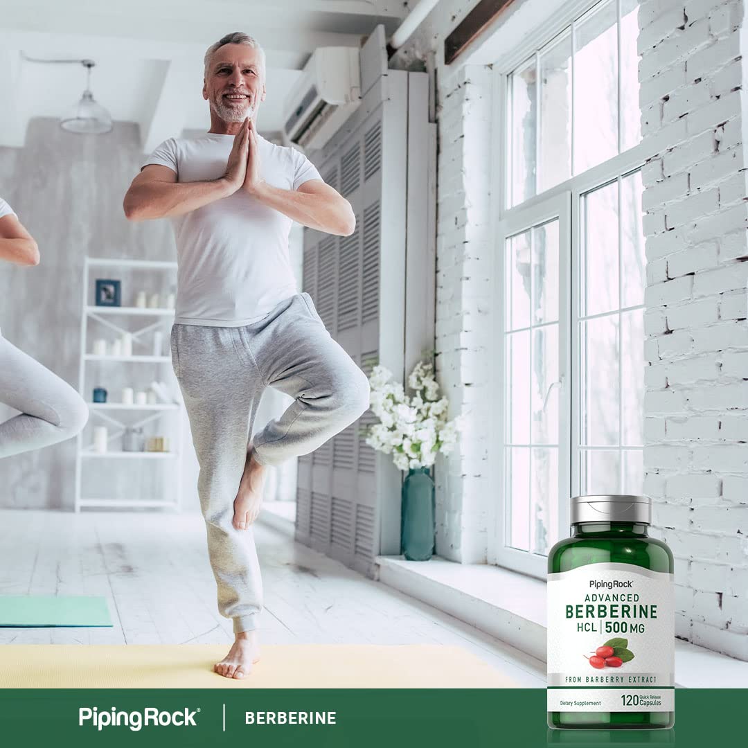 Foto 7 pulgar | Suplemento Piping Rock Berberine Hcl 500 Mg 120 Cápsulas - Venta Internacional.