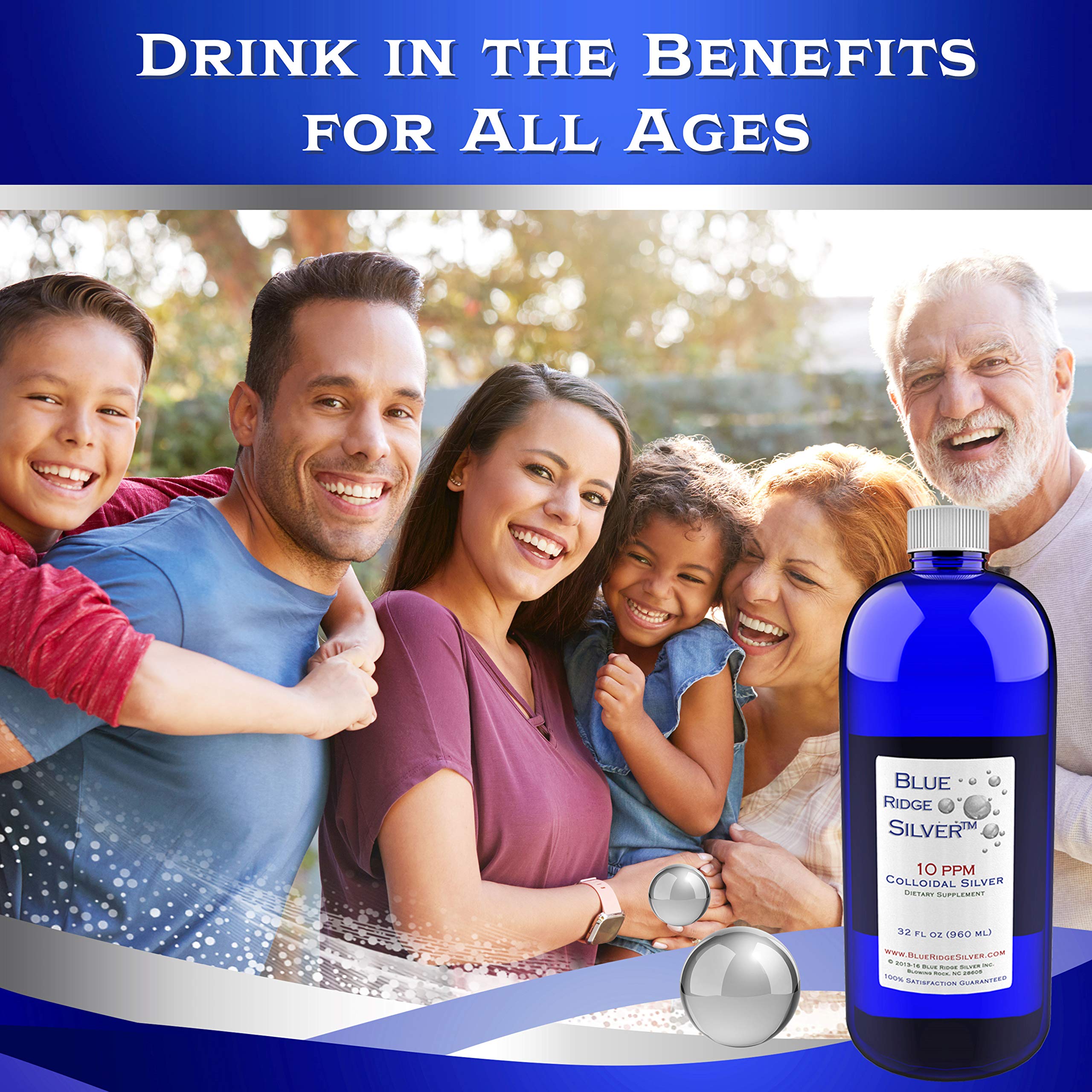 Foto 3 pulgar | Suplemento De Plata Coloidal Blue Ridge Silver, 10 Ppm, 946 Ml - Venta Internacional.