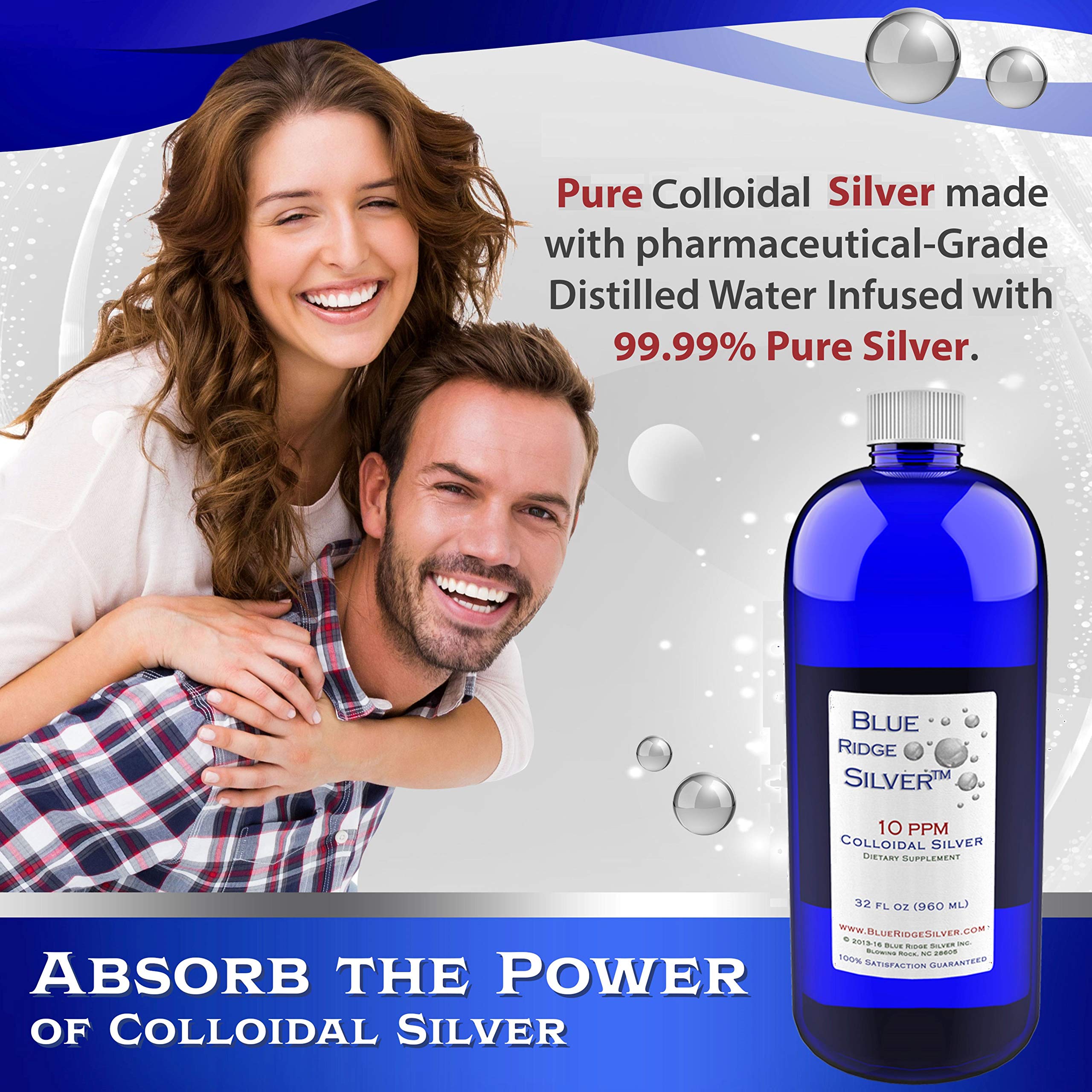 Foto 5 pulgar | Suplemento De Plata Coloidal Blue Ridge Silver, 10 Ppm, 946 Ml - Venta Internacional.