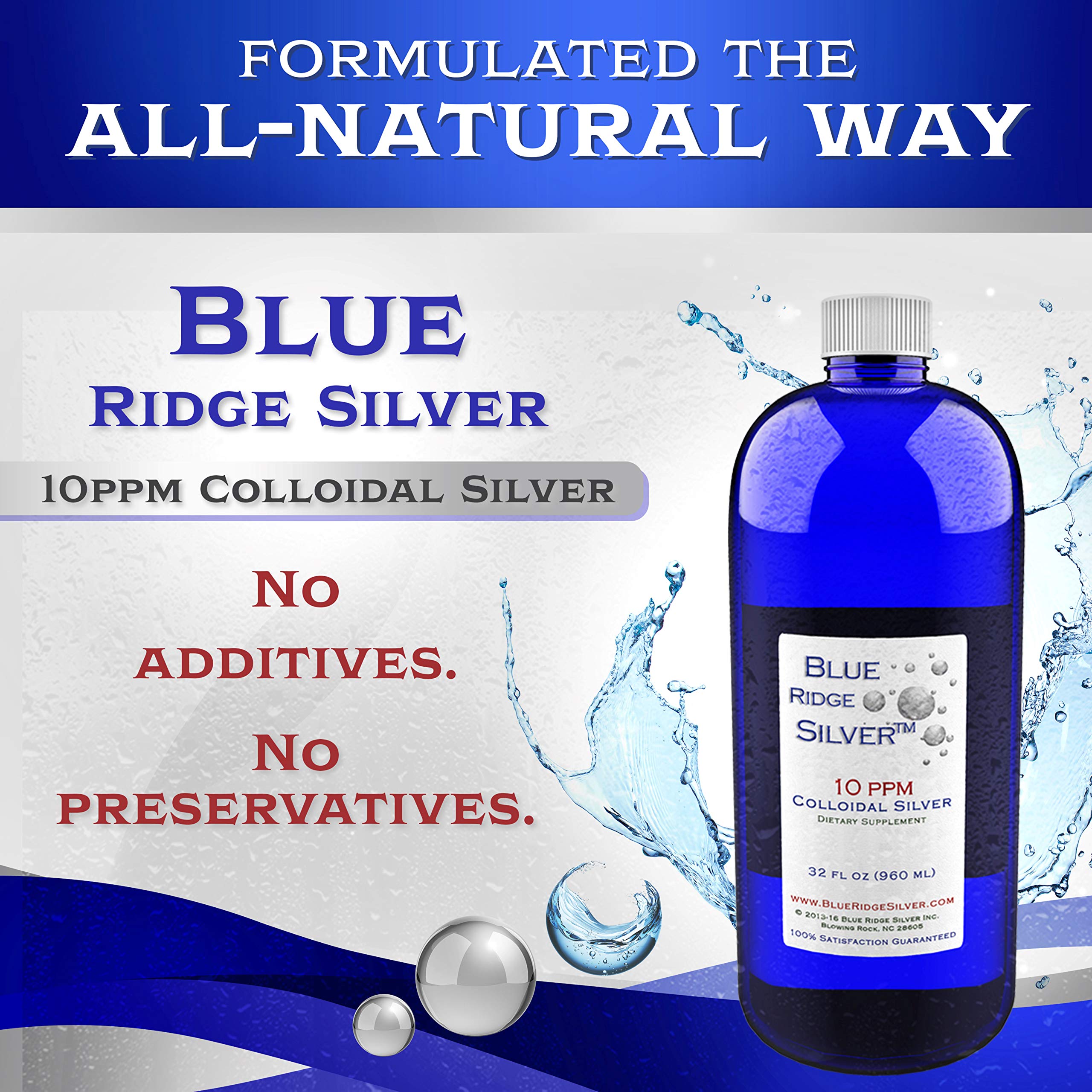 Foto 8 pulgar | Suplemento De Plata Coloidal Blue Ridge Silver, 10 Ppm, 946 Ml - Venta Internacional.