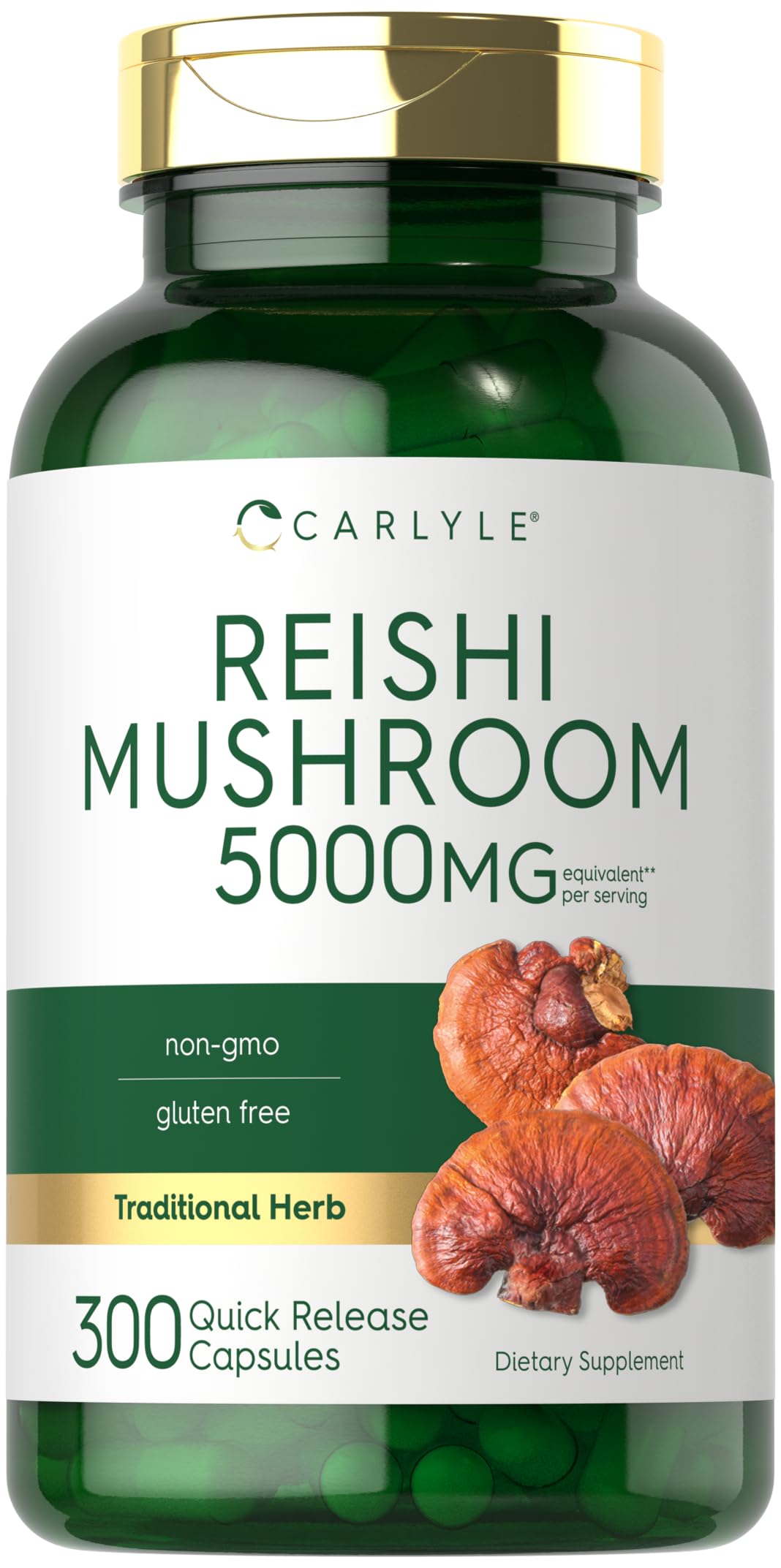 Suplemento De Extracto De Hongo Carlyle Reishi 5000 Mg 300 Cápsulas - Venta Internacional.