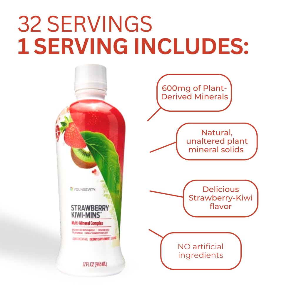 Foto 5 pulgar | Suplemento Multimineral Youngevity Strawberry Kiwi-mins 946 Ml - Venta Internacional.