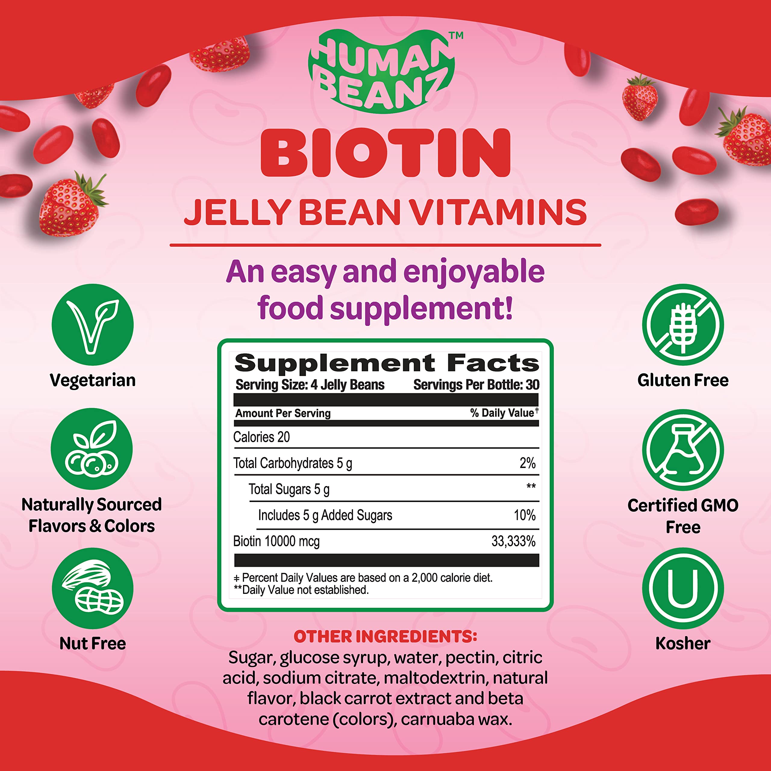 Foto 6 pulgar | Suplemento De Vitaminas En Gomitas Con Biotina Y Gomitas De Human Beanz - Venta Internacional.