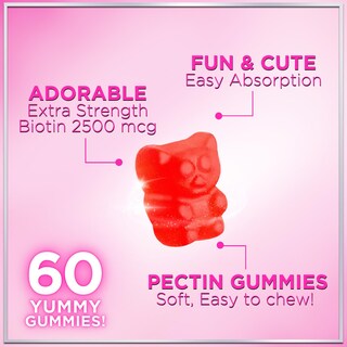 Foto 7 | Suplementos Hello Lovely! Gomitas De Colágeno Con Biotina, 60 Unidades - Venta Internacional.