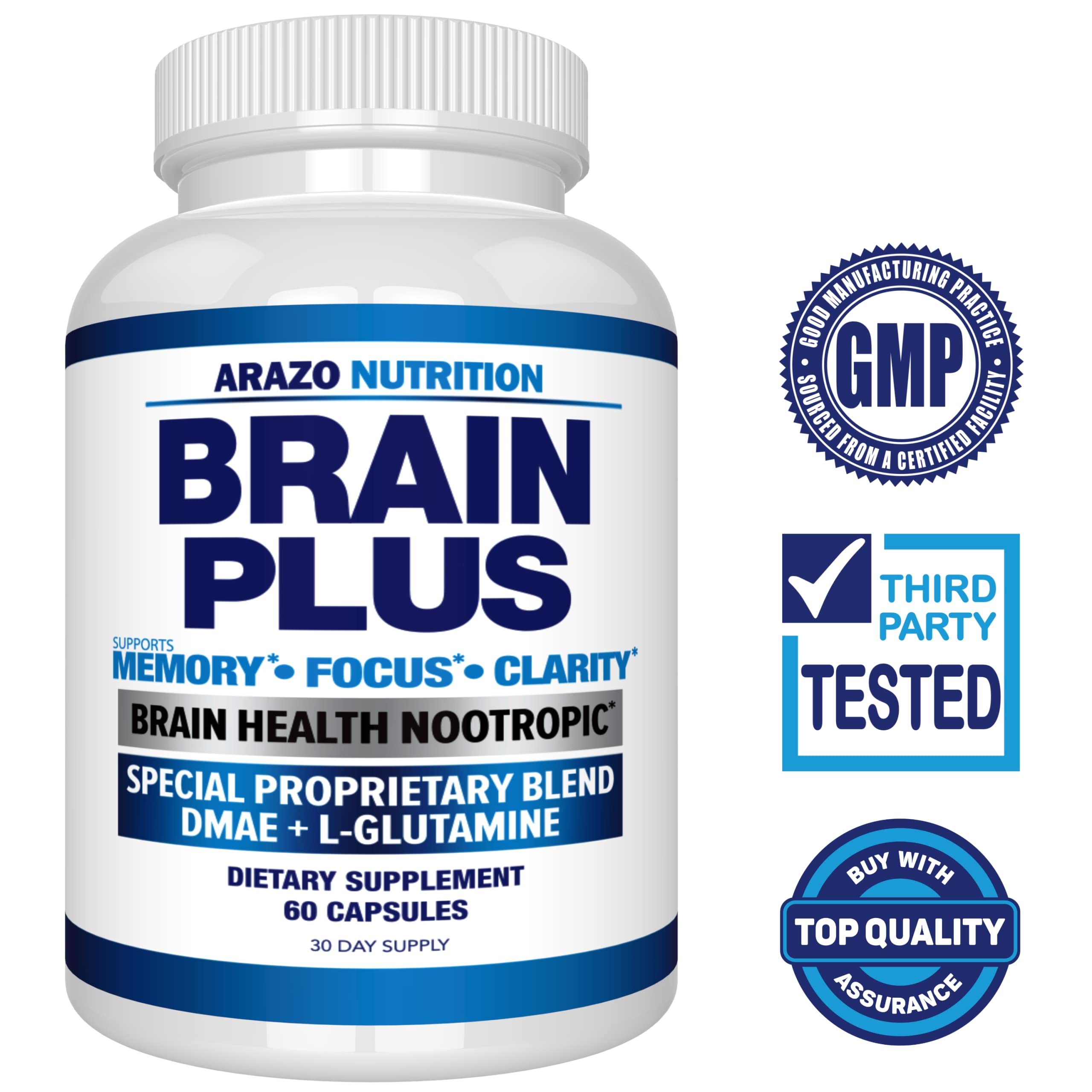 Foto 3 pulgar | Suplemento Arazo Nutrition Premium Brain Function Memory Foc - Venta Internacional.