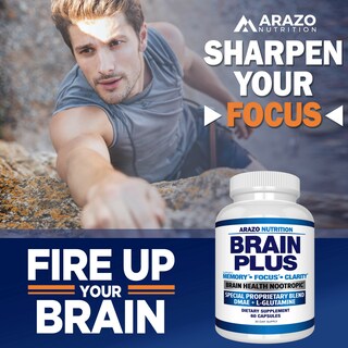 Foto 4 | Suplemento Arazo Nutrition Premium Brain Function Memory Foc - Venta Internacional.