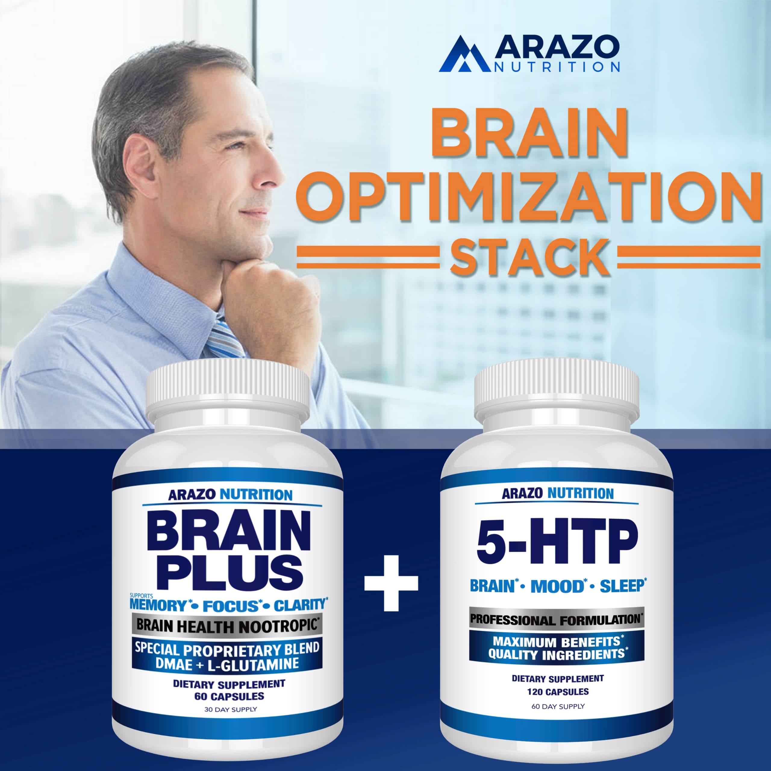 Foto 6 pulgar | Suplemento Arazo Nutrition Premium Brain Function Memory Foc - Venta Internacional.