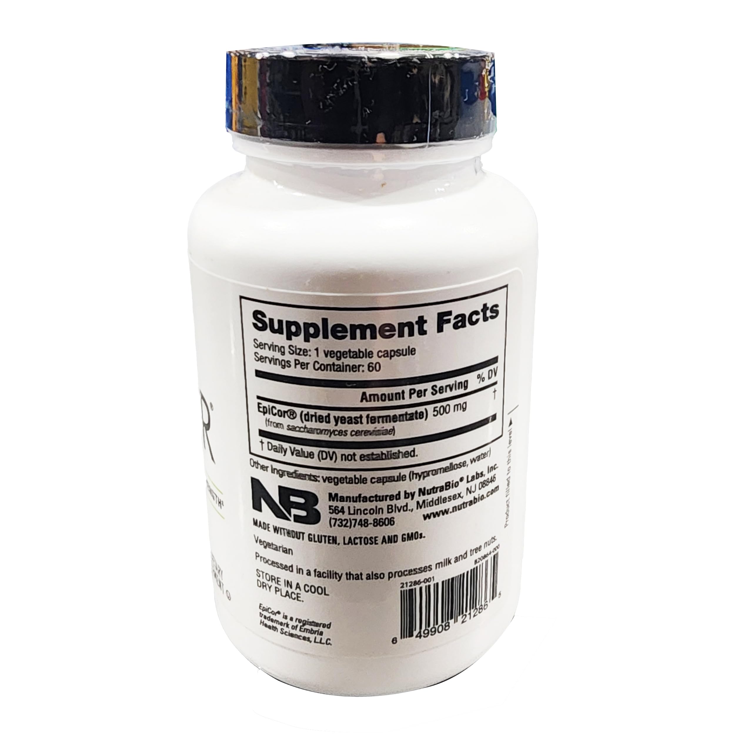 Foto 7 pulgar | Suplemento Multivitamínico Nutrabio Epicor 500 Mg 60 Cápsulas - Venta Internacional.