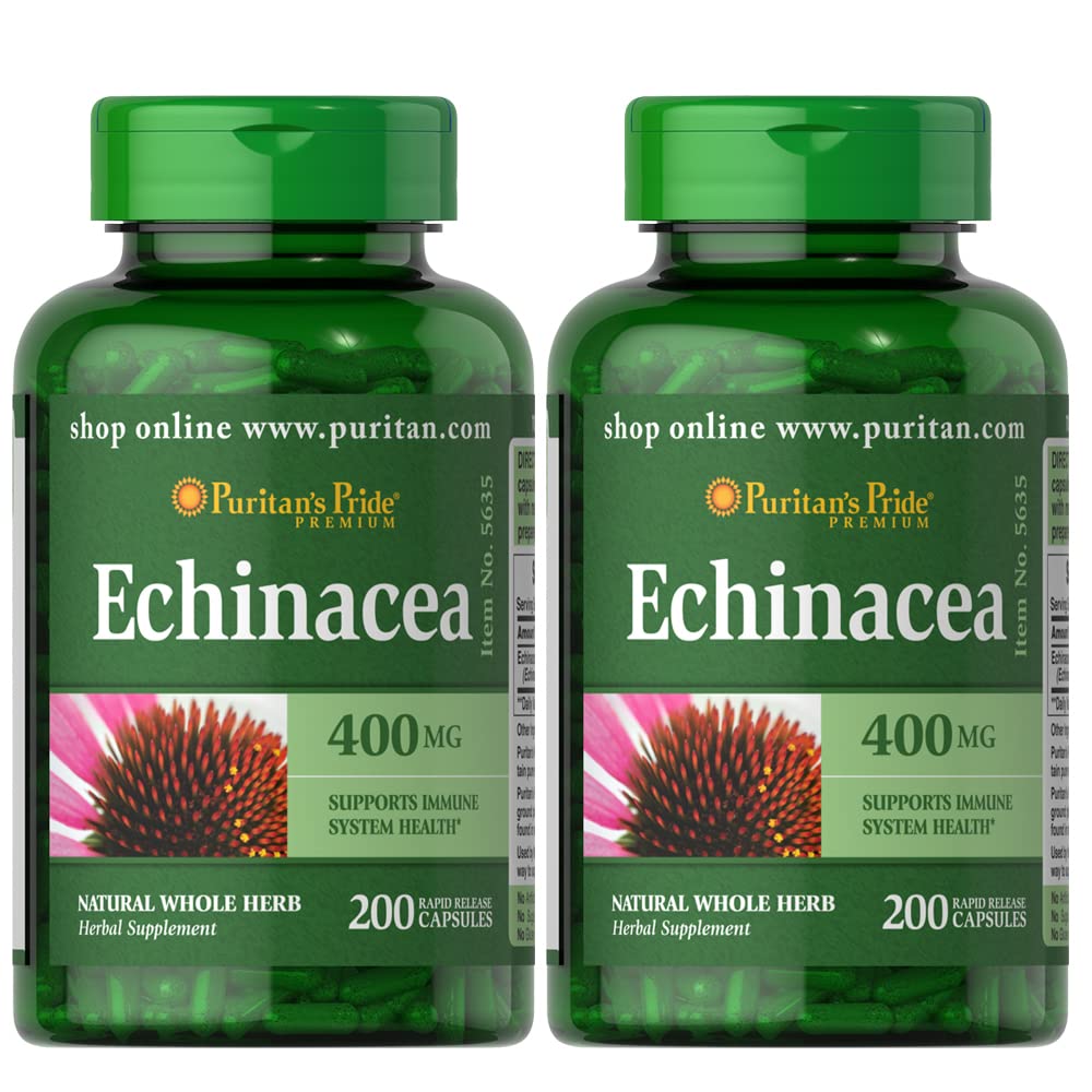 Foto 2 pulgar | Suplemento Puritan's Pride Echinacea De 400 Mg, Paquete Doble X400 - Venta Internacional.