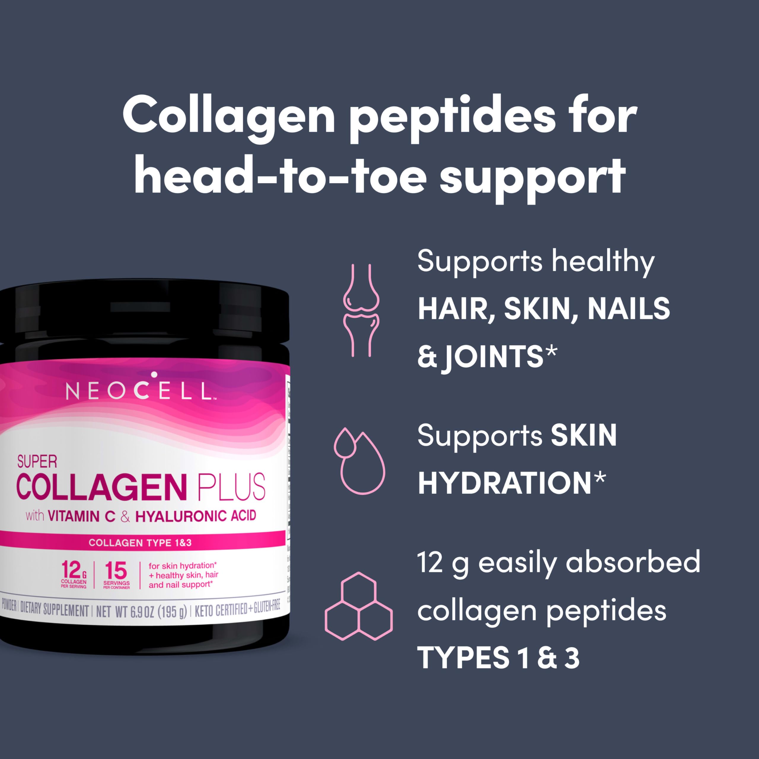 Foto 4 pulgar | Suplemento Neocell Super Collagen Plus Con Vitamina C 200 G - Venta Internacional.