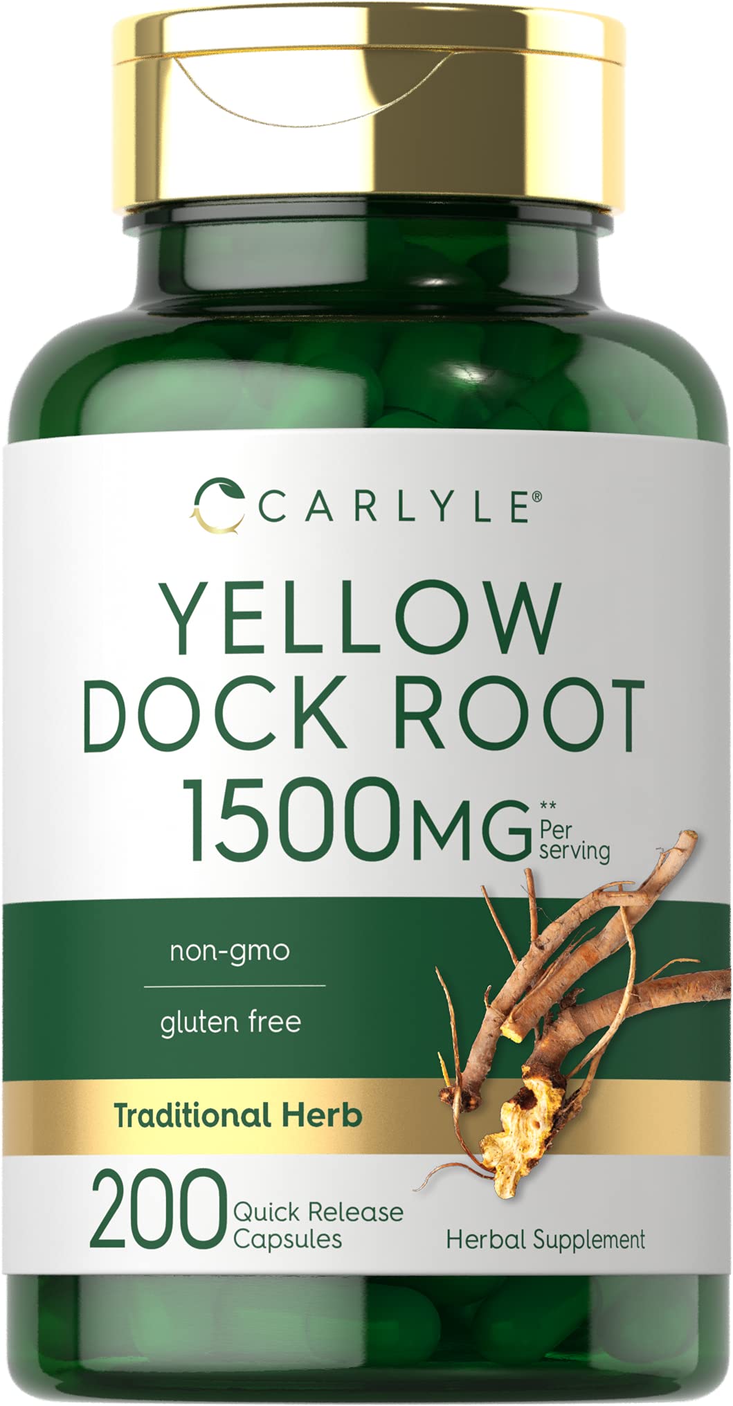 Foto 2 pulgar | Suplemento Carlyle Yellow Dock Root, Cápsulas De 1500 Mg, 200 Unidades - Venta Internacional.