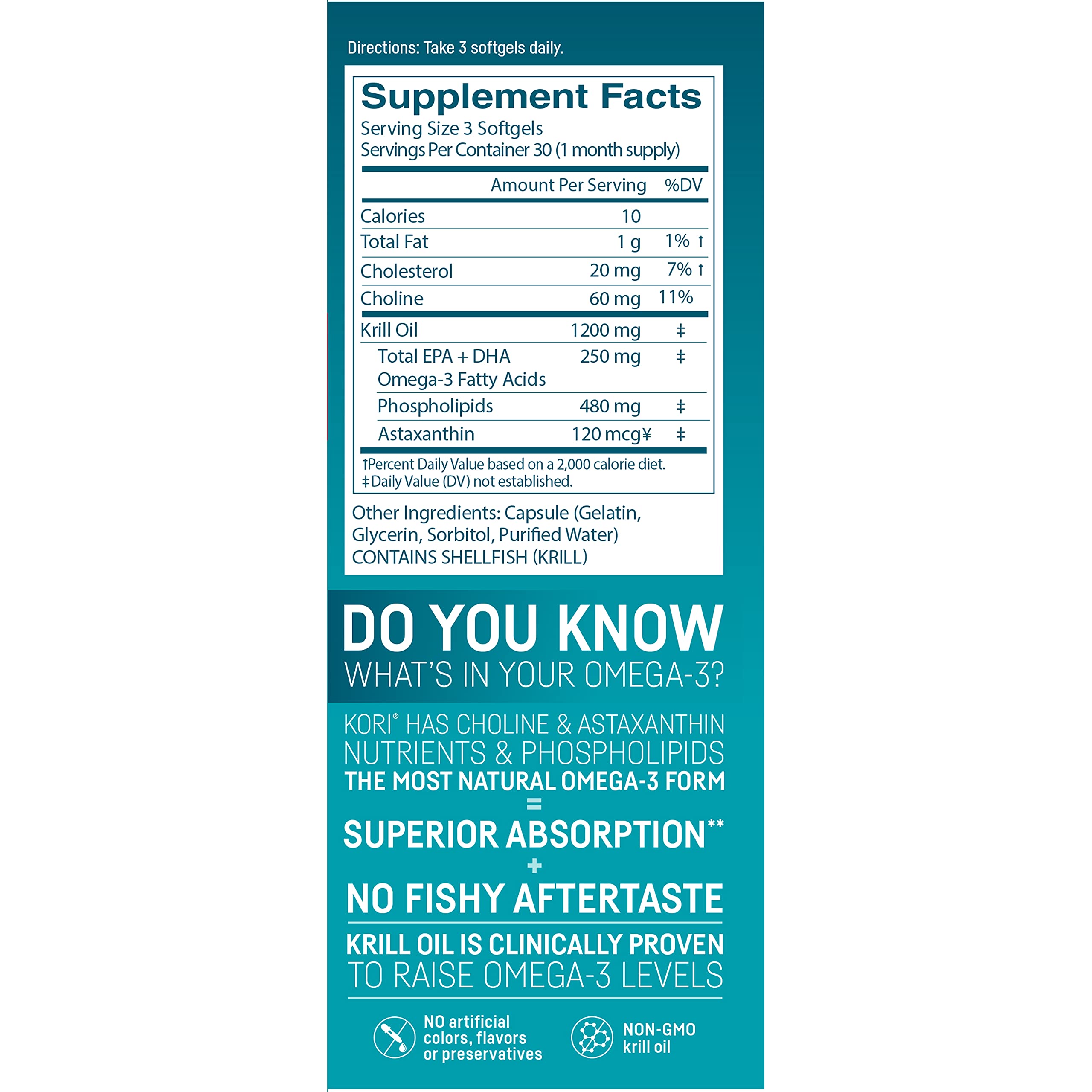 Foto 4 pulgar | Suplemento De Aceite De Krill Kori Omega-3 400 Mg 90 Cápsulas Blandas - Venta Internacional.