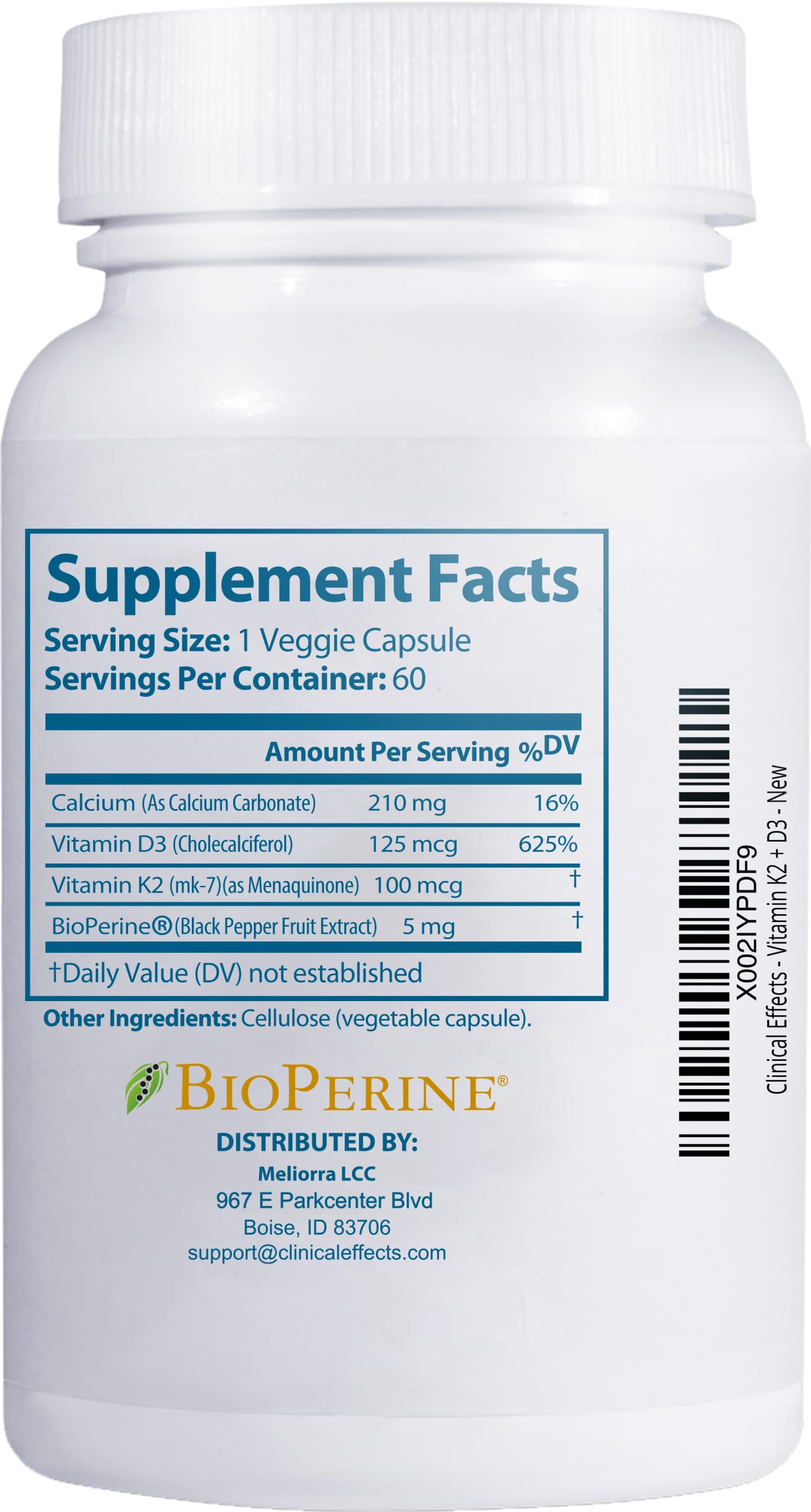 Foto 3 pulgar | Suplemento Vitamínico Efectos Clínicos Vitamina K2 + D3 60 Cápsulas - Venta Internacional.