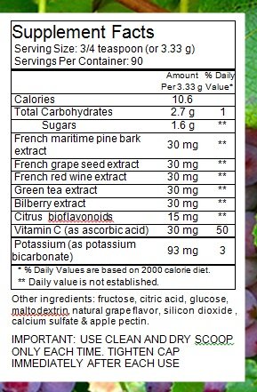 Foto 2 | Suplemento Antioxidante Isotónico Frenchglory Opc90 De 3 Meses - Venta Internacional.
