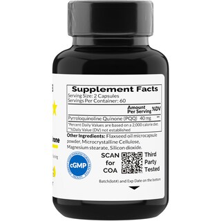 Foto 2 | Suplemento Monoherb Pqq 40 Mg Con 120 Cápsulas Veganas - Venta Internacional.
