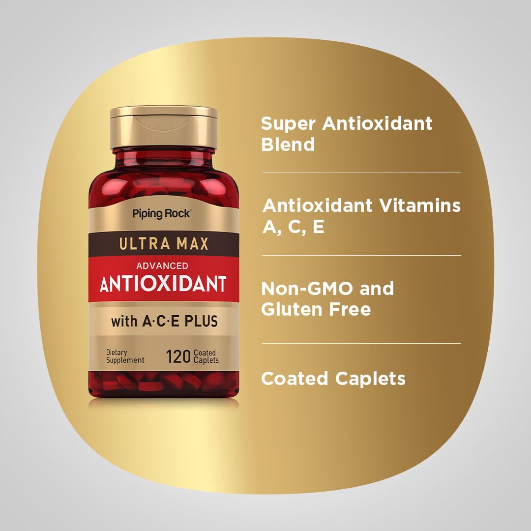 Foto 5 pulgar | Suplementos Piping Rock Antioxidant Ultra Max 120 Comprimidos - Venta Internacional.