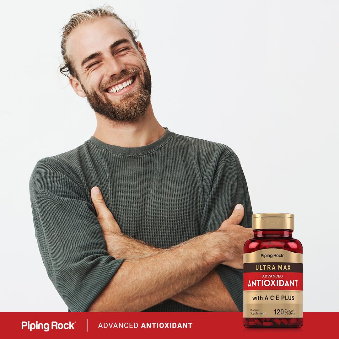 Foto 5 | Suplementos Piping Rock Antioxidant Ultra Max 120 Comprimidos - Venta Internacional.