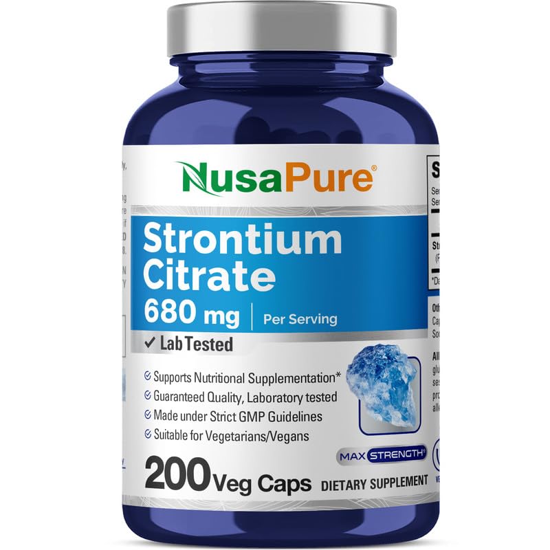 Foto 2 pulgar | Suplemento Nusapure Strontium 680 Mg 200 Cápsulas Vegetarianas - Venta Internacional.