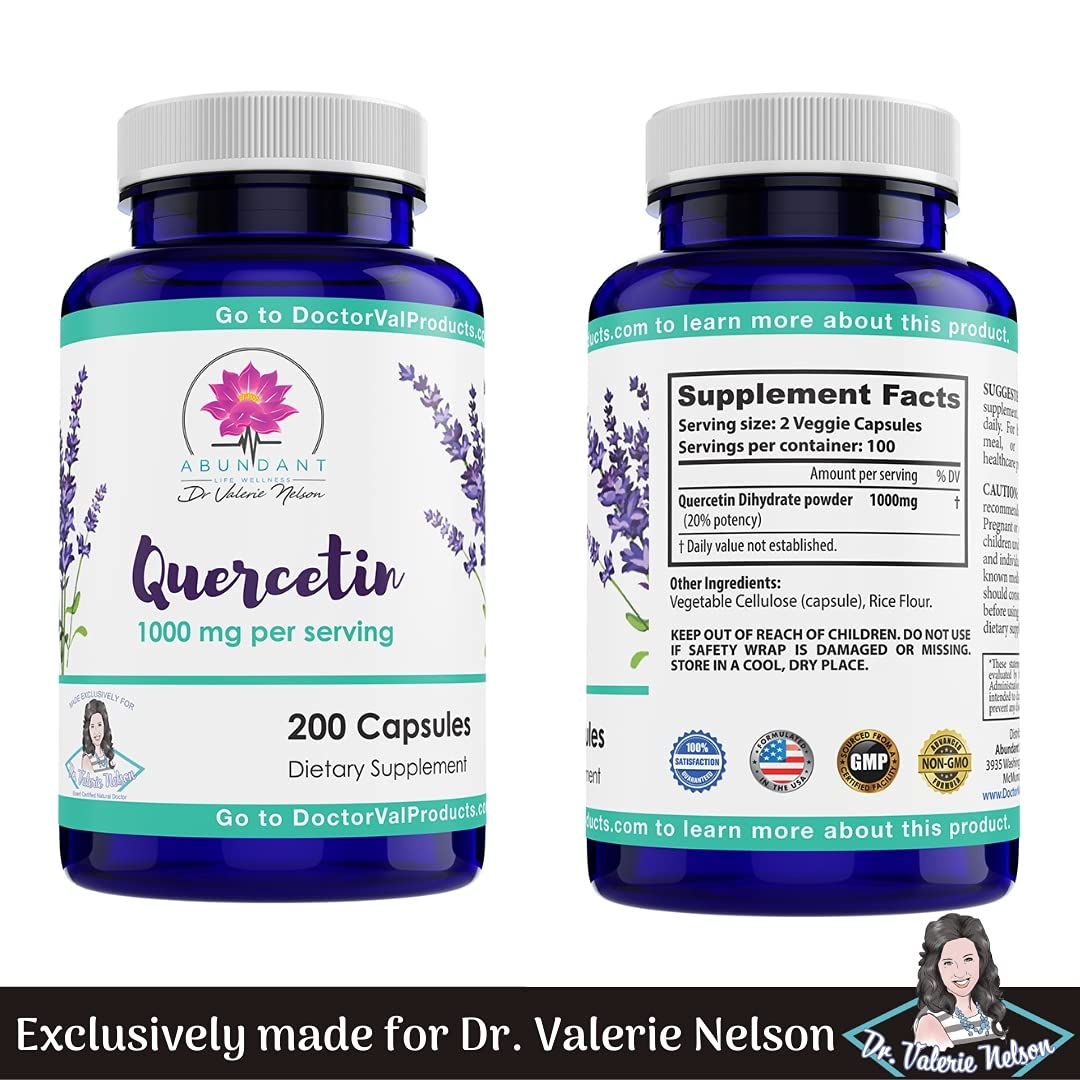 Foto 3 pulgar | Suplemento Dr. Valerie Nelson Quercetina 500 Mg 200 Cápsulas - Venta Internacional.