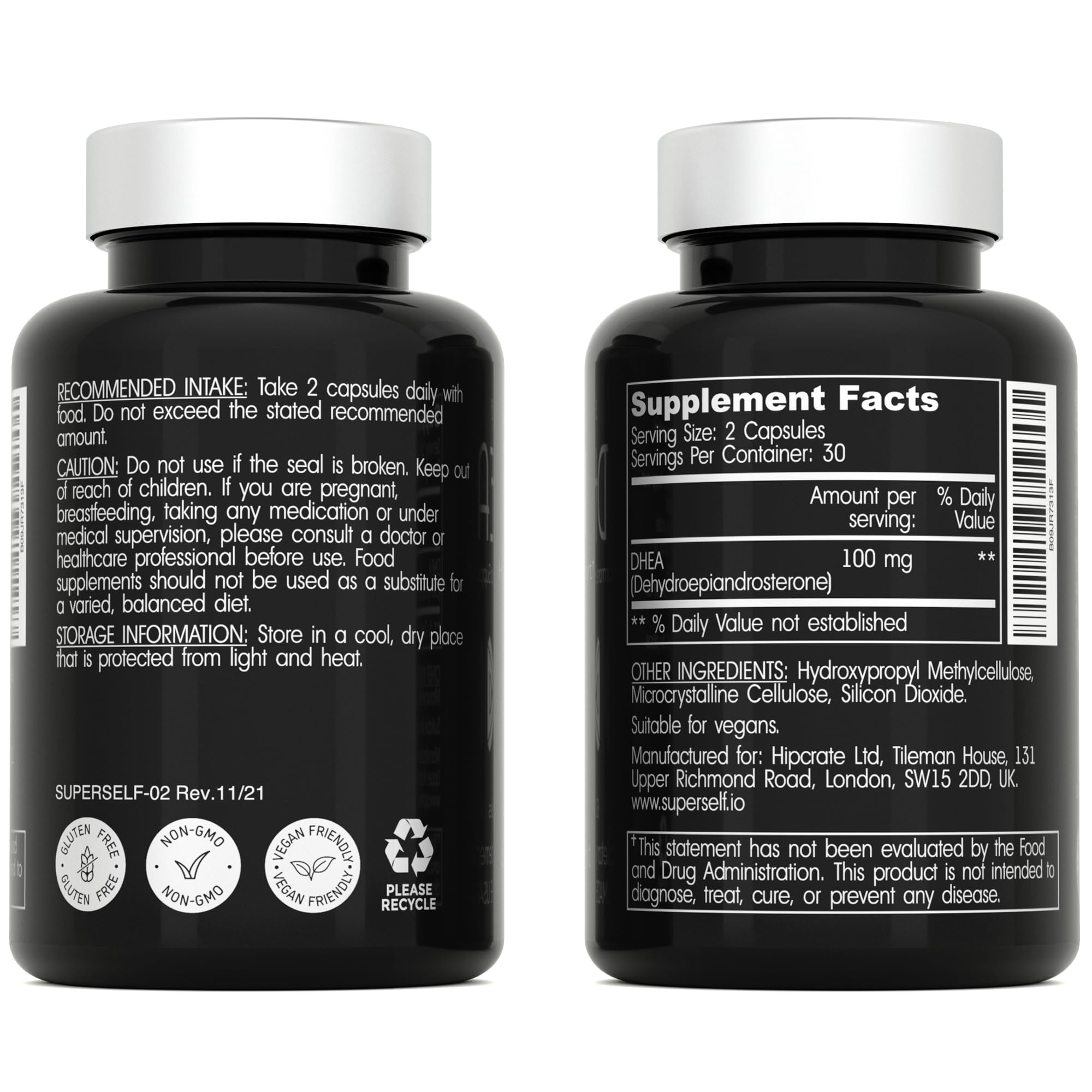 Foto 4 pulgar | Suplemento Superself Dhea 100 Mg 60 Cápsulas Para Mujeres Y Hombres - Venta Internacional.