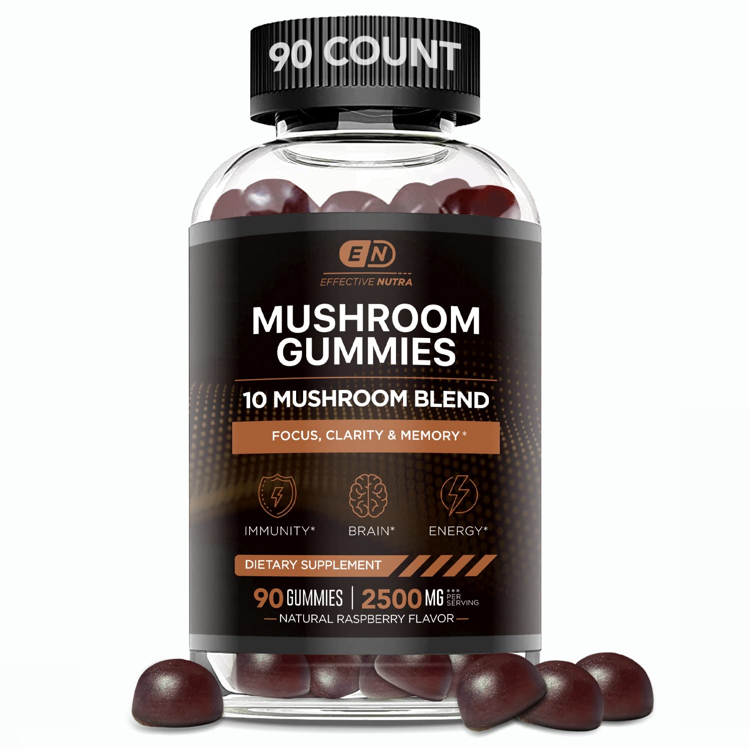 Foto 2 pulgar | Gomitas De Hongos Effective Nutra 10 Blend 2500 Mg 90 Gomitas - Venta Internacional.