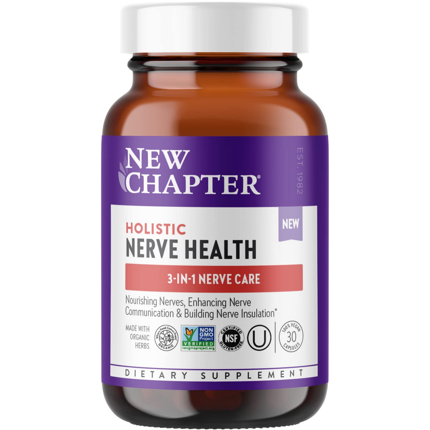 Foto 2 pulgar | Suplemento New Chapter Nerve Health 3 En 1, 30 Unidades - Venta Internacional.