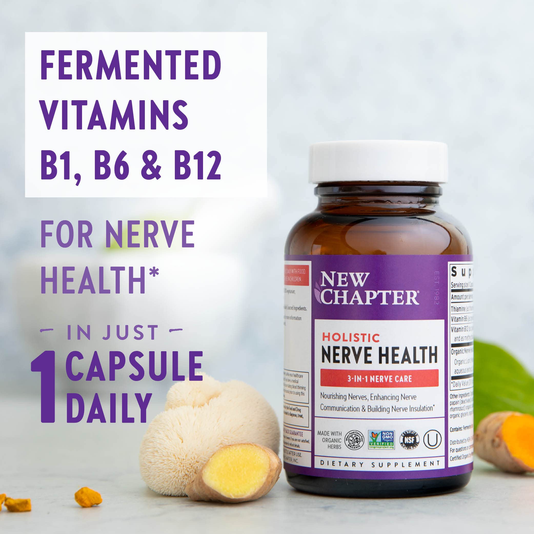 Foto 5 pulgar | Suplemento New Chapter Nerve Health 3 En 1, 30 Unidades - Venta Internacional.