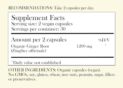 Foto 2 | Suplemento Herbal Roots, Cápsula De Raíz De Jengibre, 1200 Mg, 60 Cápsulas - Venta Internacional.