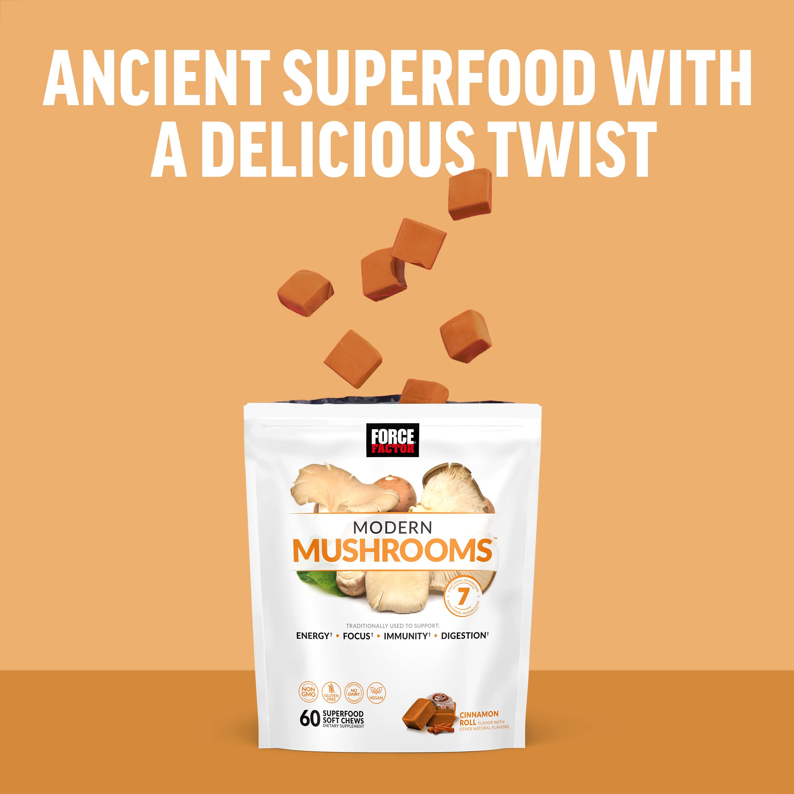 Foto 7 | Suplemento De Hongos Force Factor Modern Mushrooms 60 Soft Masticables - Venta Internacional.