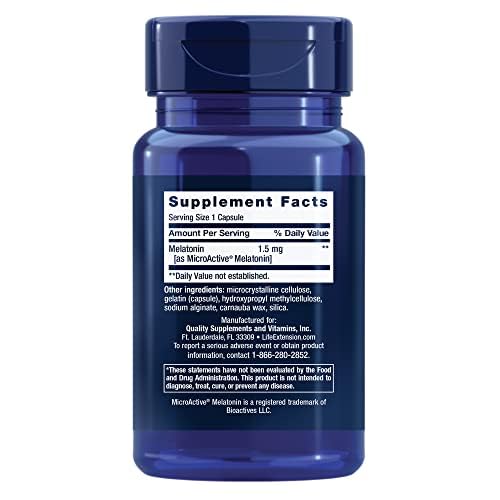 Foto 3 pulgar | Suplemento Life Extension Melatonina Ir/xr 1,5 Mg 2 X 60 Cápsulas - Venta Internacional.