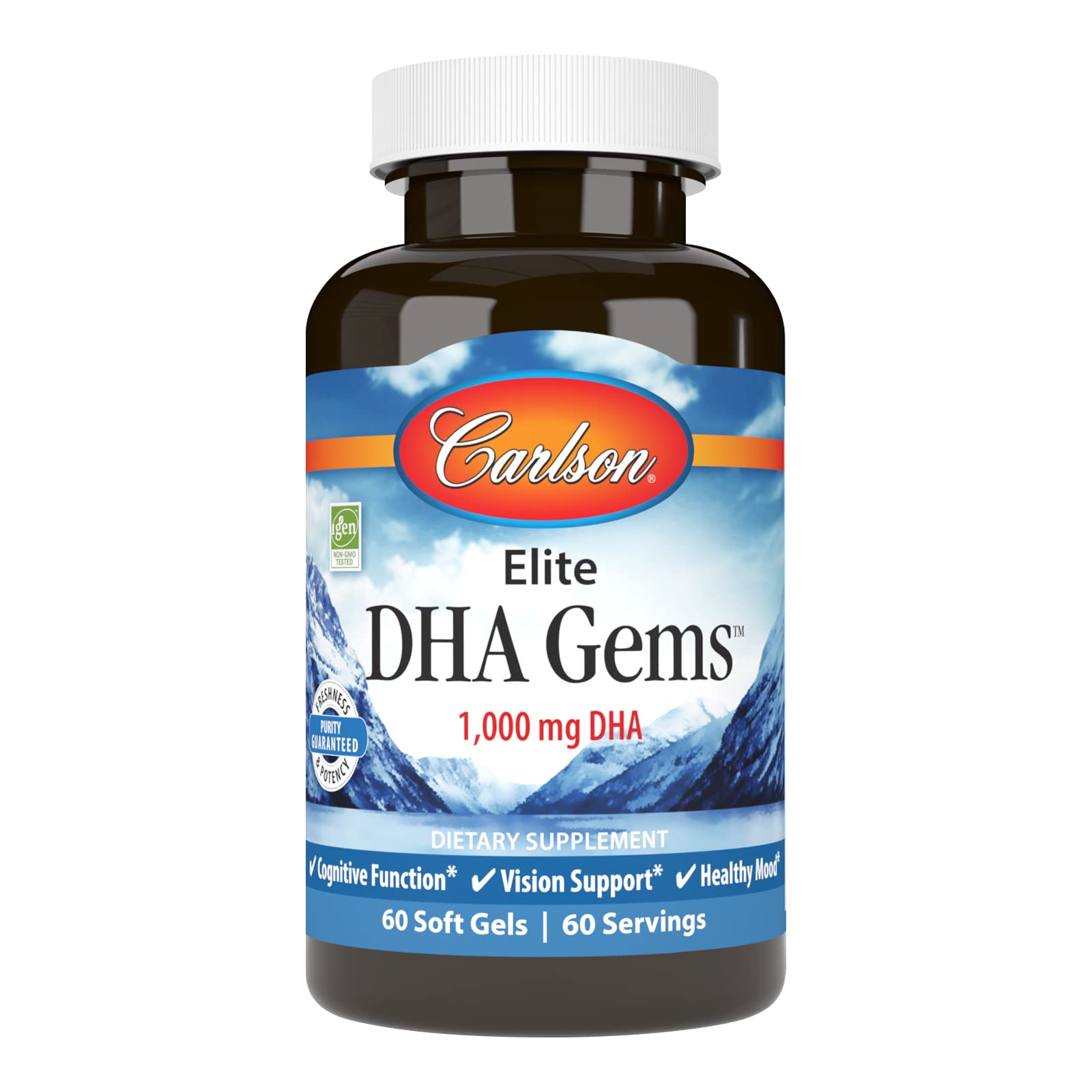 Foto 2 pulgar | Suplemento Carlson Elite Dha Gems 1000 Mg De Dha 60 Cápsulas Blandas - Venta Internacional.