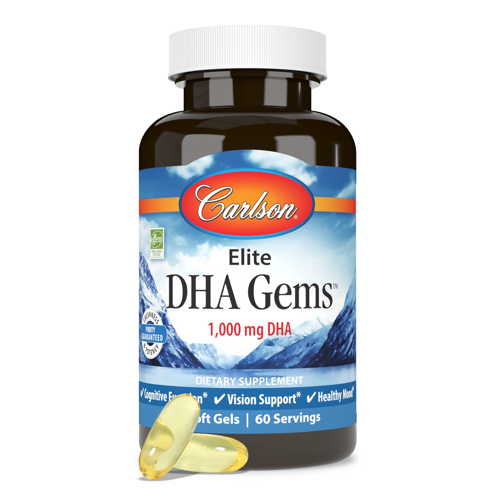 Foto 5 | Suplemento Carlson Elite Dha Gems 1000 Mg De Dha 60 Cápsulas Blandas - Venta Internacional.