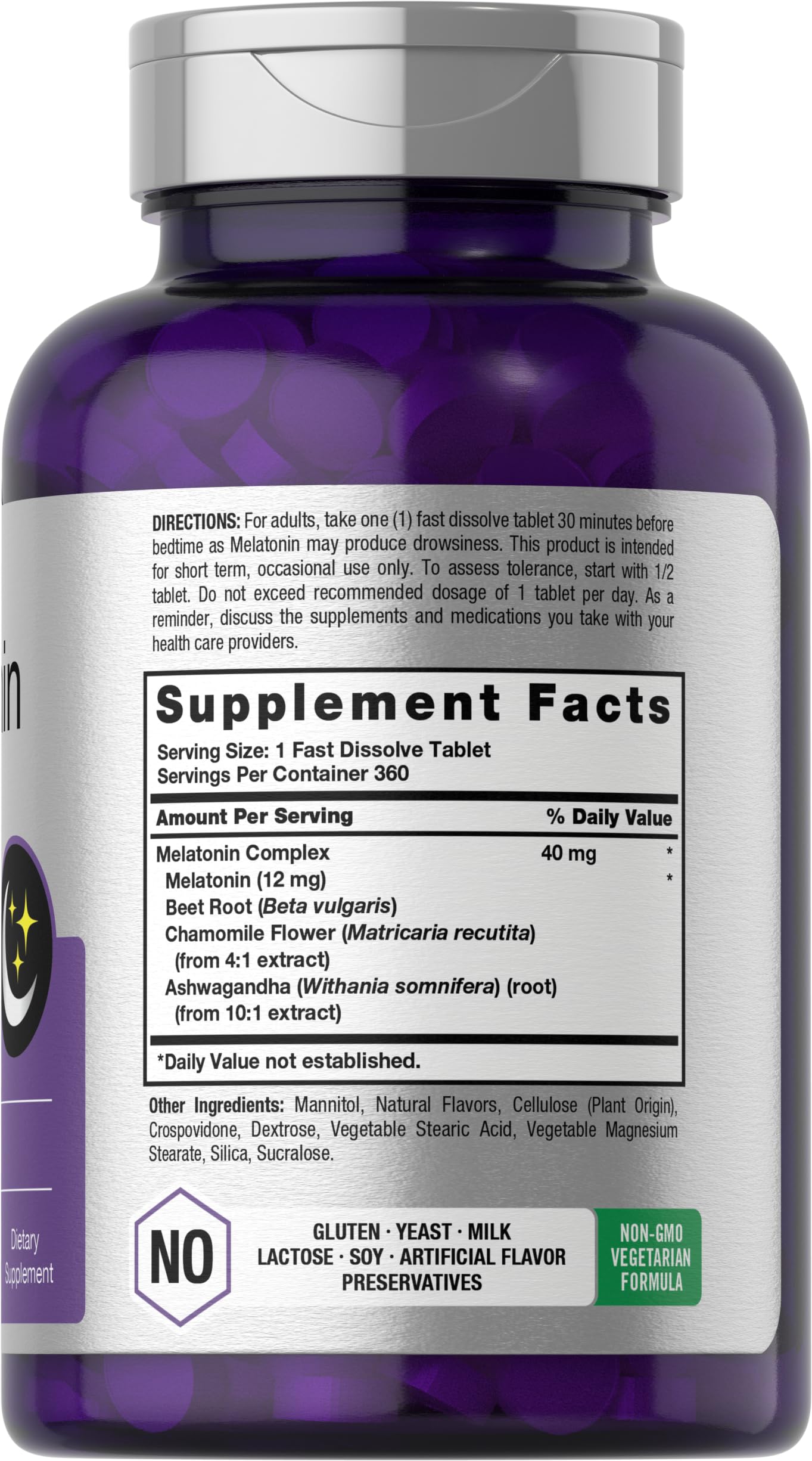 Foto 3 pulgar | Suplemento Horbaach Melatonin Complex 40 Mg 360 Comprimidos - Venta Internacional.