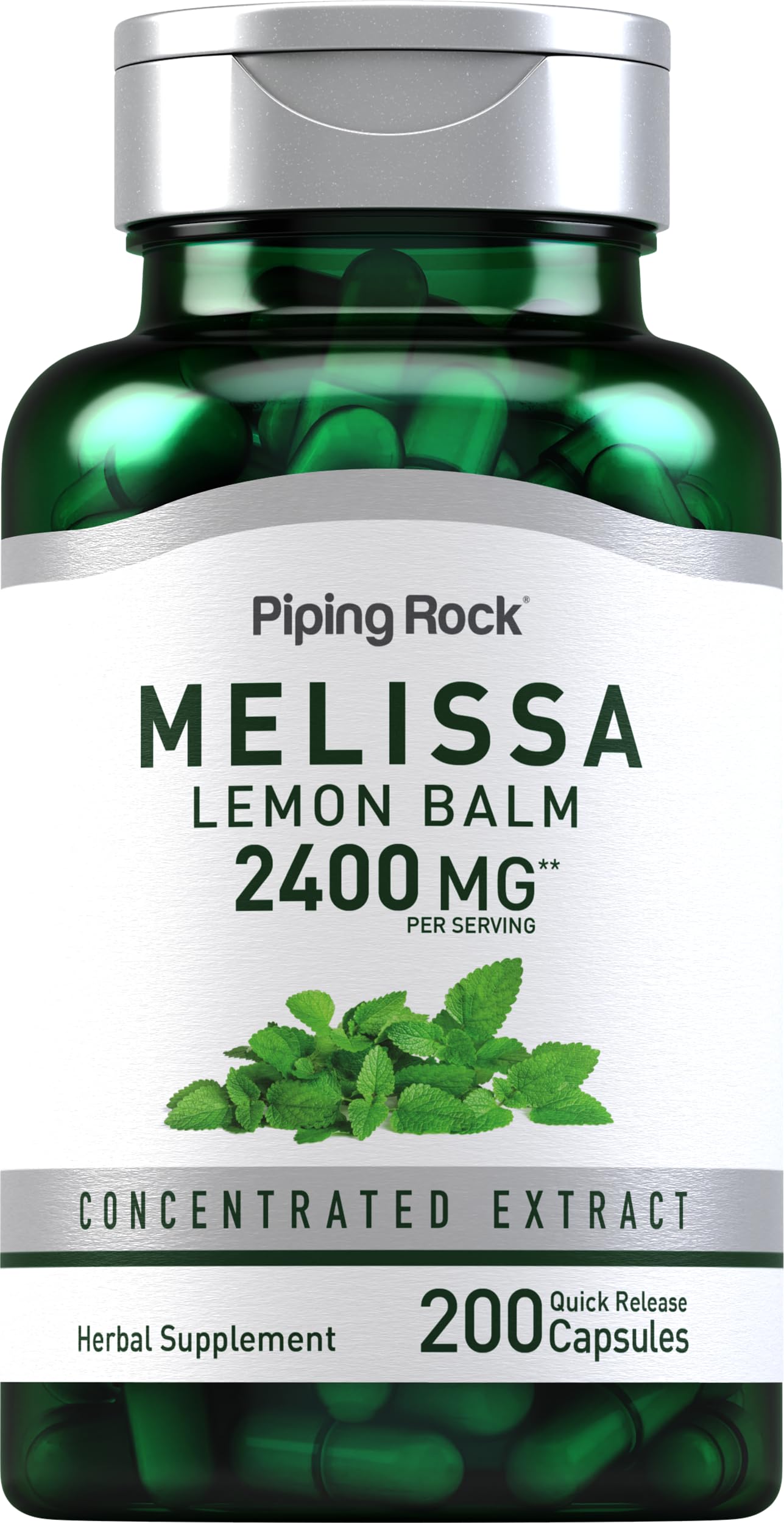 Foto 2 pulgar | Suplemento De Extracto De Bálsamo De Limón Piping Rock 2400 Mg 200 Cápsulas - Venta Internacional.