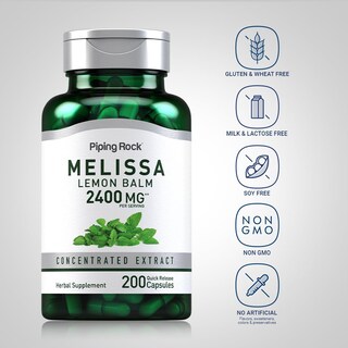 Foto 3 | Suplemento De Extracto De Bálsamo De Limón Piping Rock 2400 Mg 200 Cápsulas - Venta Internacional.