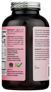 Foto 7 | Suplemento Flora Organic Con Cristales De Remolacha Roja 200 G - Venta Internacional.