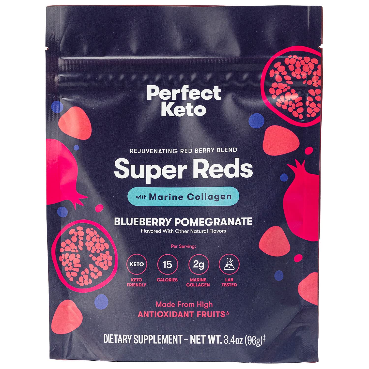 Foto 2 pulgar | Mezcla Antioxidante Supplement Perfect Keto Super Reds - Venta Internacional.