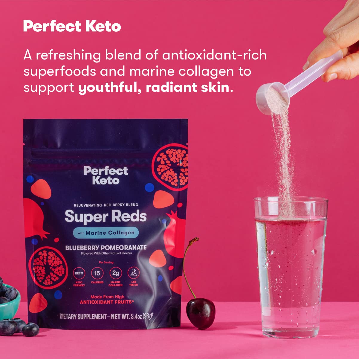 Foto 7 pulgar | Mezcla Antioxidante Supplement Perfect Keto Super Reds - Venta Internacional.